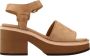 Alpe Gesp Hoge Hak Sandalen Beige Dames - Thumbnail 1