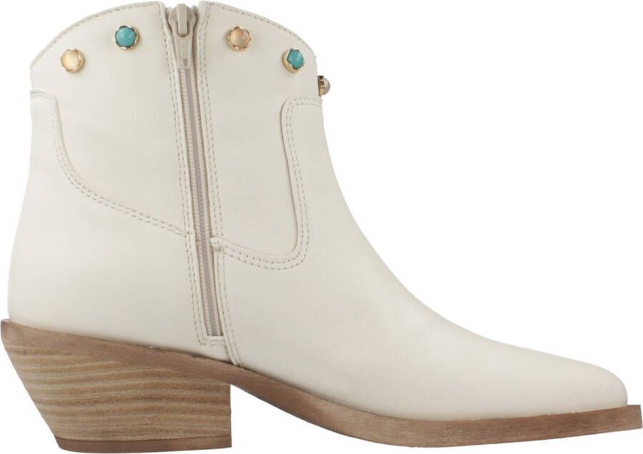 Alpe Western Style Cowboy Boots White Dames