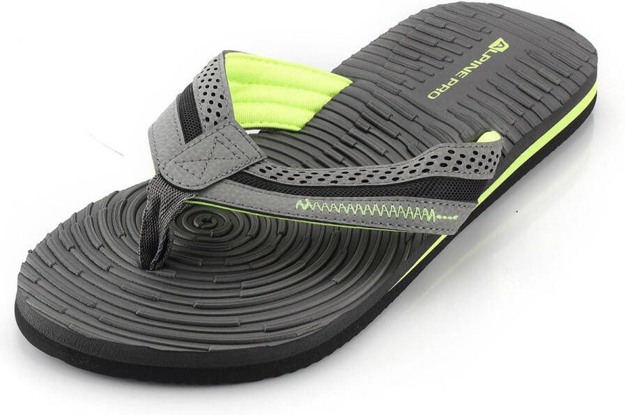 Alpine pro Men's Flip Flops Bern Black-Lime