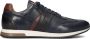 Ambitious Blauwe Leren Hardloopsneakers met Bruine Details Blauw Heren - Thumbnail 1