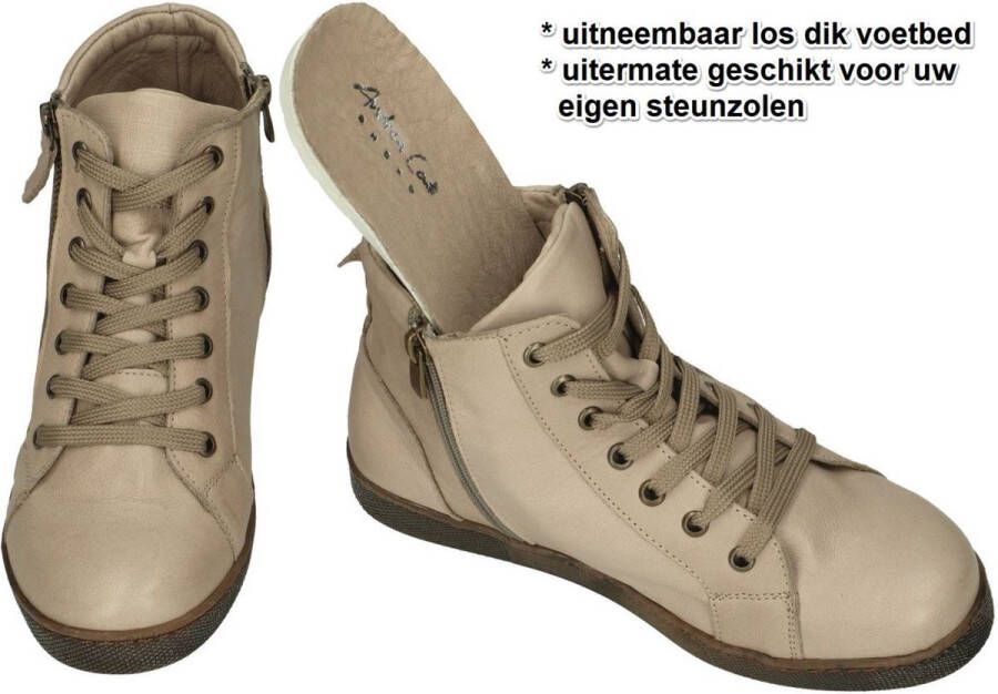 Andrea Conti Dames Sneaker Dark Stone TAUPE