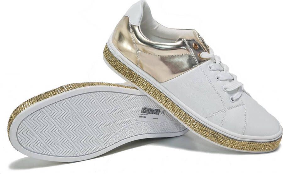 Angela Thompson WIT GOUDEN DAMES SNEAKERS