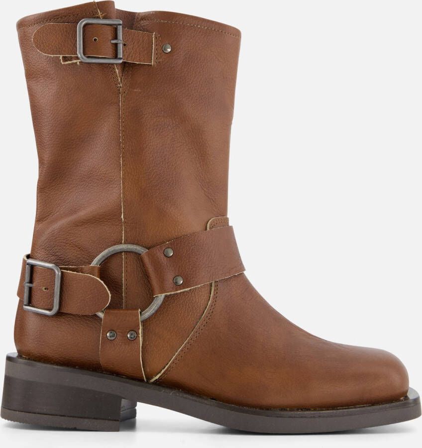 Ann Rocks Biker boots cognac Leer