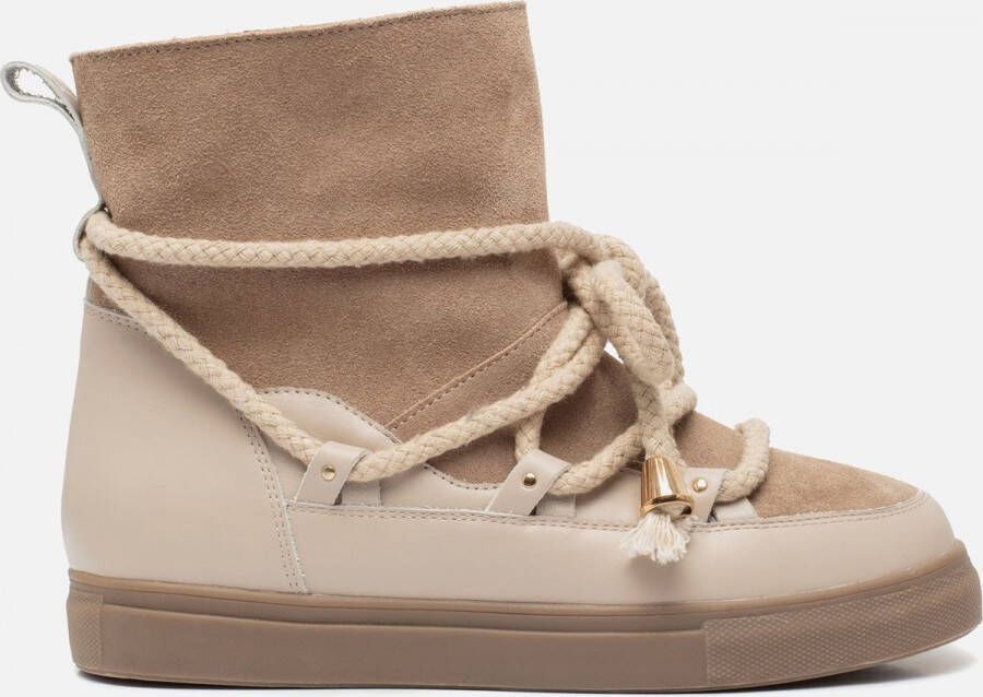 Ann Rocks Enkellaarsjes Taupe Suede 182606 Dames