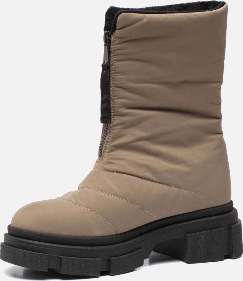 Ann Rocks Rits boot nylon taupe Textiel Dames