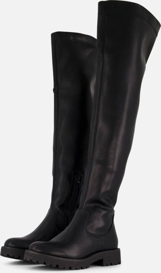 Ann Rocks overknee stretch boot zwart