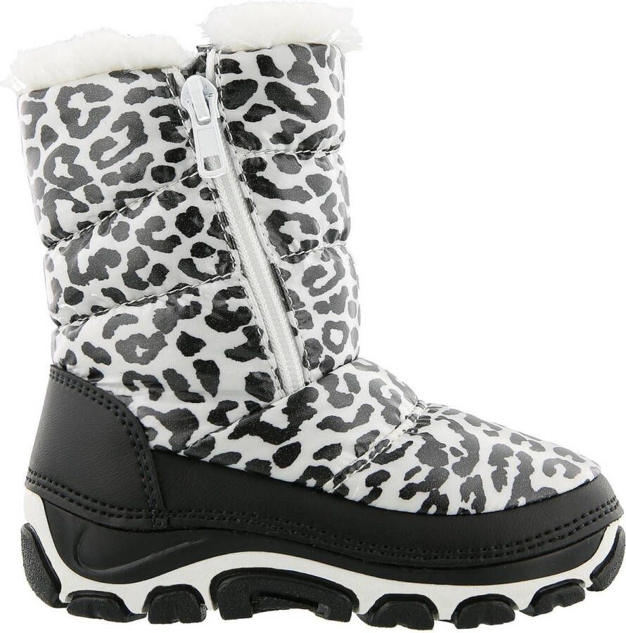 Antarctica Snowboots met rits voor kinderen AN 285B Wit Panterprint