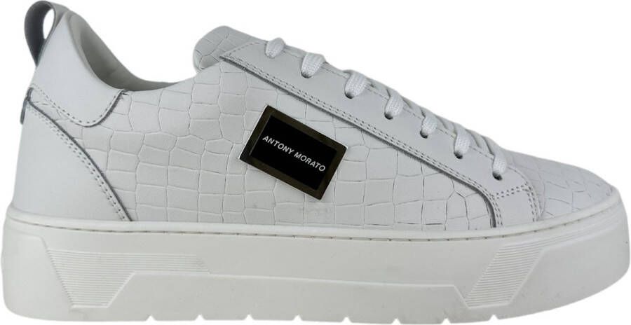 Antony Morato Leather Bold Sneakers Leren Sneaker Heren Wit