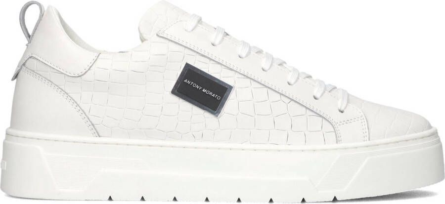 Antony Morato Leather Bold Sneakers Leren Sneaker Heren Wit