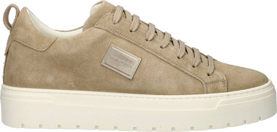 Antony Morato Sneakers van leer met labeldetail