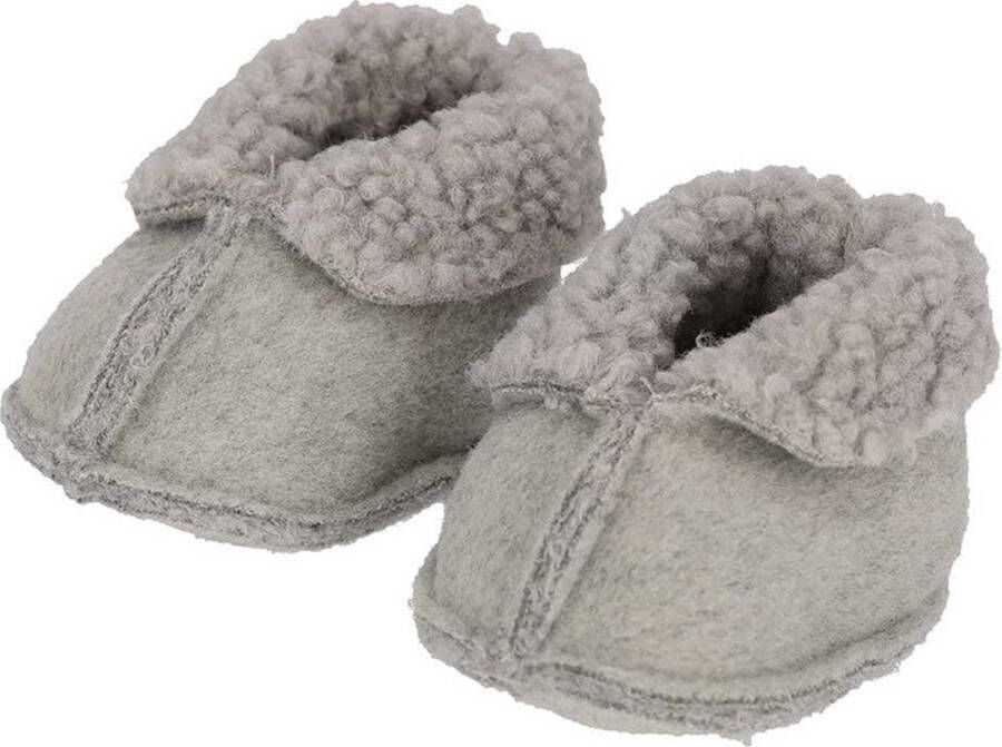 Apollo babies booties knit giftbox light grey