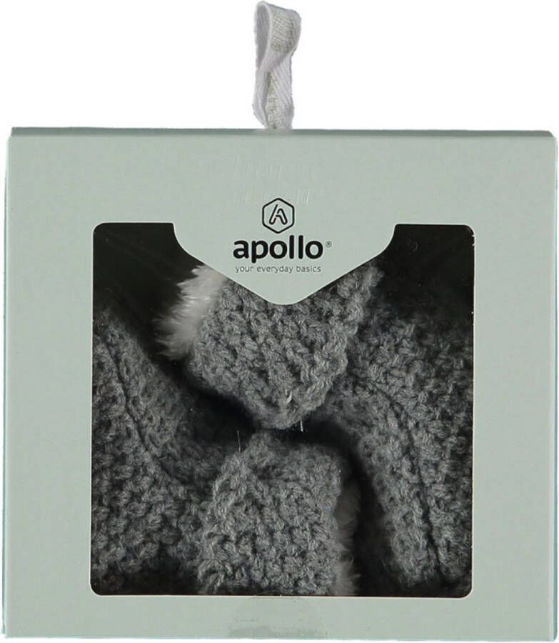 Apollo Baby Slofjes Knit Grijs Giftbox New Born