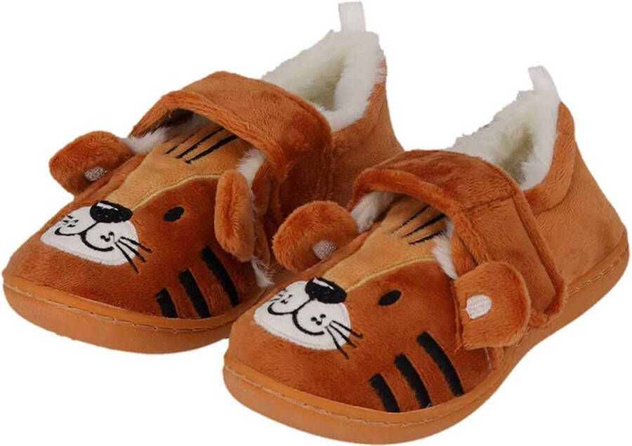 Apollo Boys 3D Animal Tiger slofjes- Stoere Slofjes voor Thuis