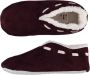 Apollo Dames Spaanse sloffen pantoffels donker bruin bordeaux rood donkerrood - Thumbnail 2