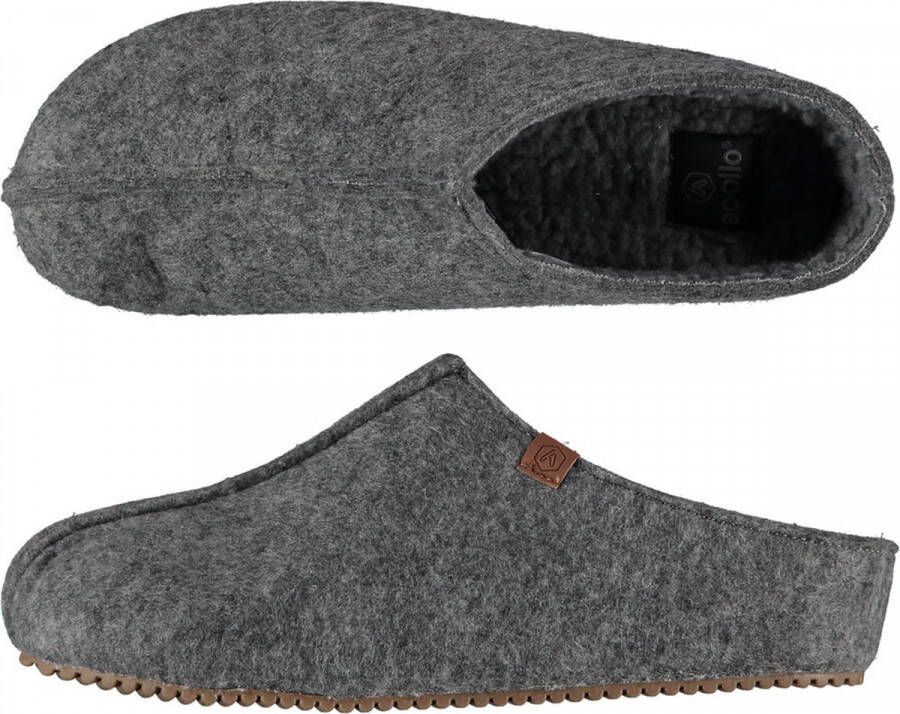 Apollo Heren instap slippers pantoffels grijs