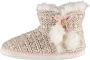 Apollo Hoge dames sloffen Gebreid Beige Blauw Pantoffel dames Sloffen dames Sloffen dames - Thumbnail 2