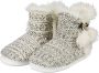 Apollo Hoge dames sloffen Gebreid Beige Blauw Pantoffel dames Sloffen dames Sloffen dames - Thumbnail 1