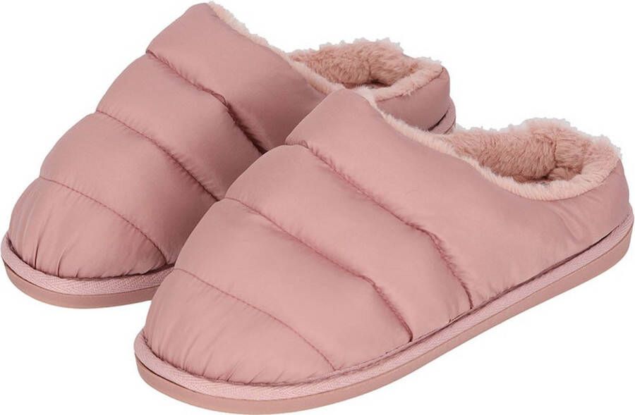 Apollo Instap Pantoffels Dames Gewatteerd Roze Pantoffels dames