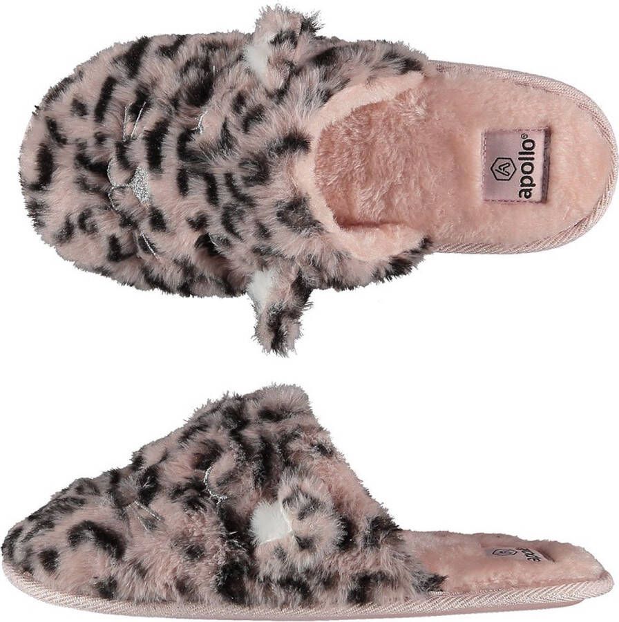 Apollo Instap pantoffels dames | Roze | Dierenprint | 38 | Sloffen | Pantoffels | Pantoffels dames | Sloffen dames | Pantoffels dames