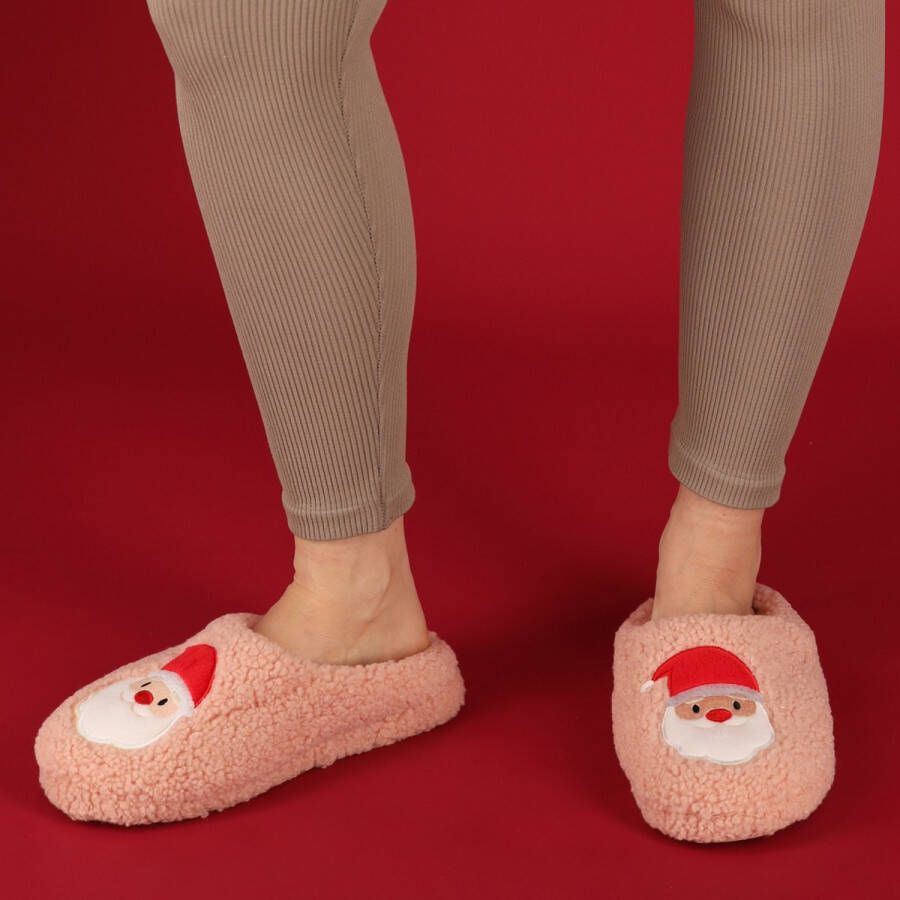 Apollo Kerst sloffen dames- Rood kerst pantoffels rendier sloffen pantoffels kerst