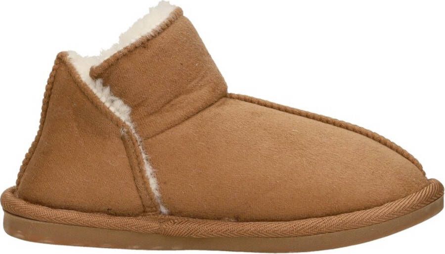 Apollo Kids Home Boots Suede Kinderpantoffels cognac