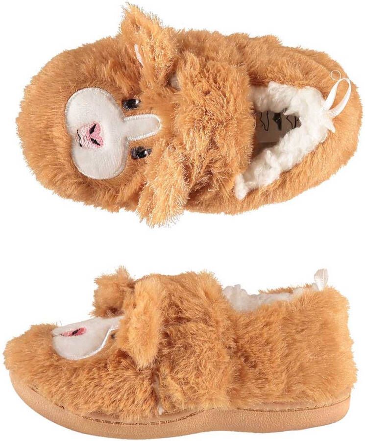 Apollo Kinder dieren pantoffels sloffen hamster bruin warm voor de winter