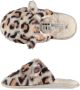 Apollo Meisjes instap slippers pantoffels luipaard print - Thumbnail 1