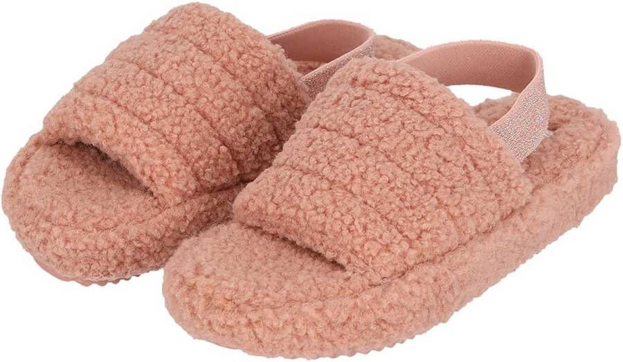 Apollo Pantoffel slipper Dames Teddy Roze Instap pantoffels dames