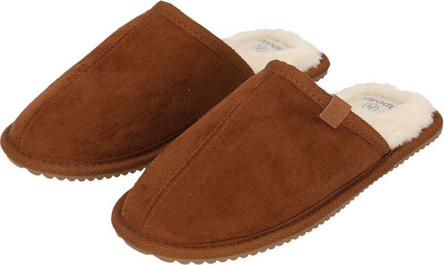 Apollo Pantoffels dames Cognac Zachte binnenvacht Sloffen dames Pantoffels dames 38 Pantoffels dames Sloffen Pantoffels