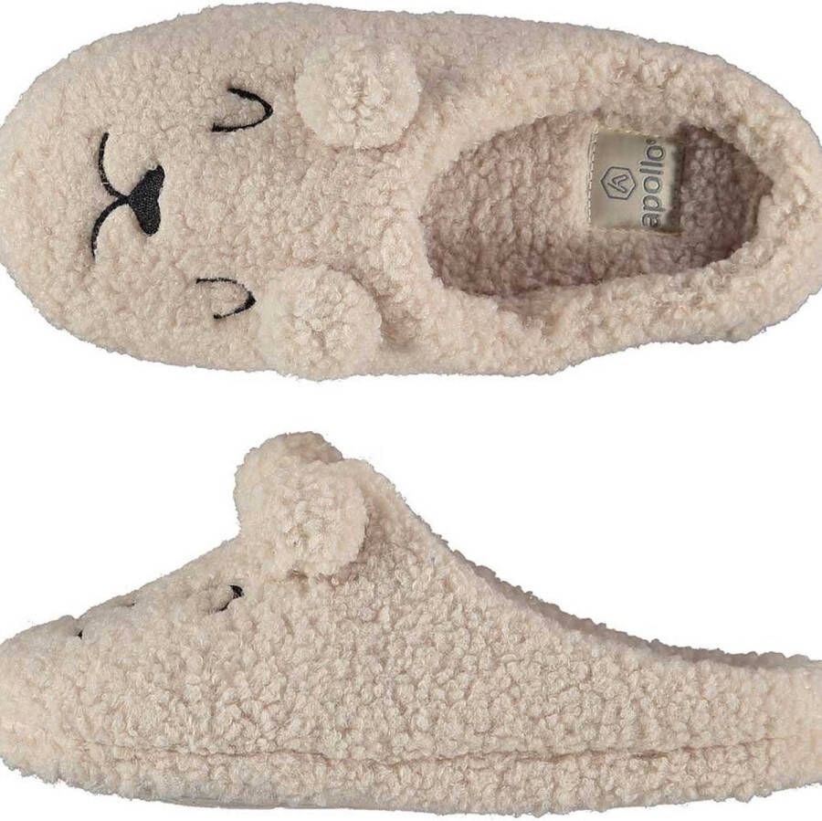 Apollo Pantoffels dames Creme Teddy Bear Pantoffels dames Sloffen dames Pantoffels dames