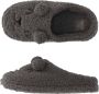 Apollo Pantoffels Dames Teddy Bear Antraciet Instap Sloffen Gevoerd met Warm Fleece - Thumbnail 1