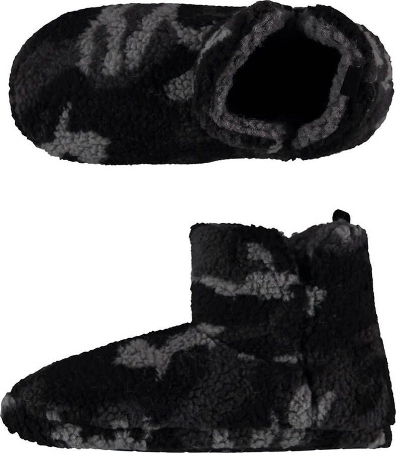 Apollo Sloffen heren | Army Zwart | Teddy | 46 | Sloffen | Pantoffels | Pantoffels heren | Sloffen heren | Pantoffels heren