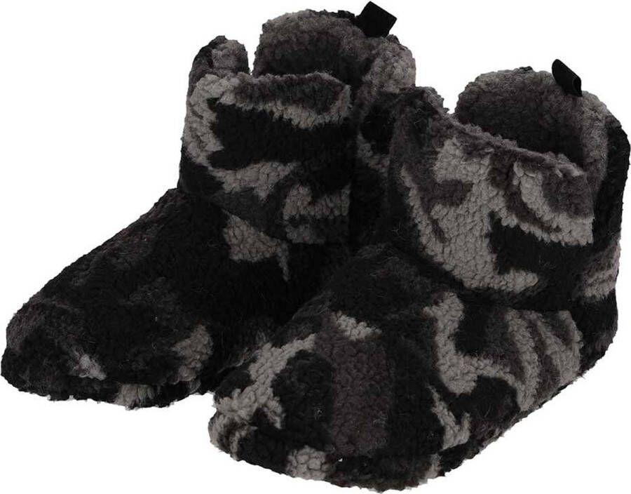 Apollo Sloffen heren | Army Zwart | Teddy | 44 | Sloffen | Pantoffels | Pantoffels heren | Sloffen heren | Pantoffels heren