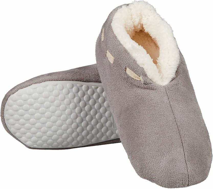 Apollo Spaanse sloffen pantoffels voor peuters grijs warme winter sloffen