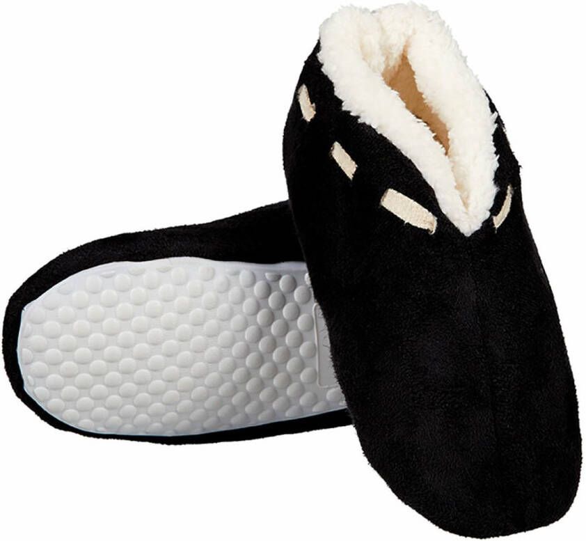Apollo Spaanse sloffen pantoffels voor peuters zwart warme winter sloffen