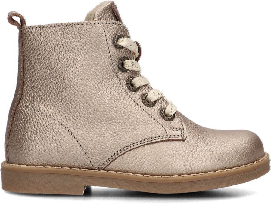 Apples & Pears B0010526 Veterboots Laarzen Met Veters Meisjes Goud