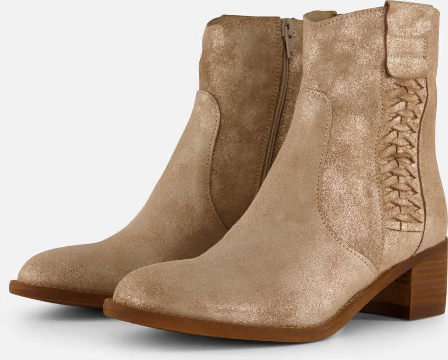 Aqa Enkellaarsjes beige Suede Dames