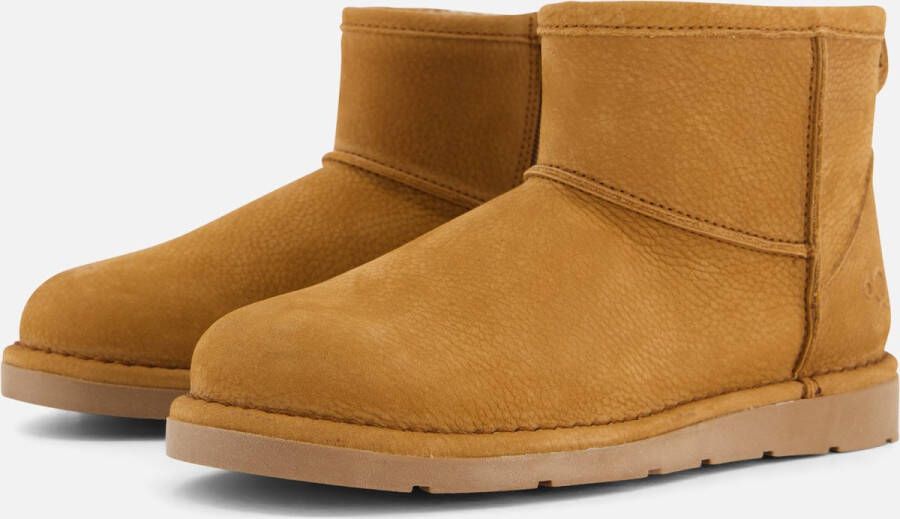 Aqa Enkellaarsjes cognac Nubuck Dames