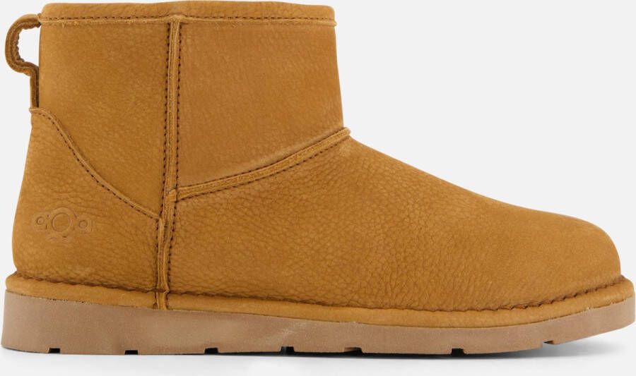 Aqa Gevoerde boots cognac Nubuck Dames