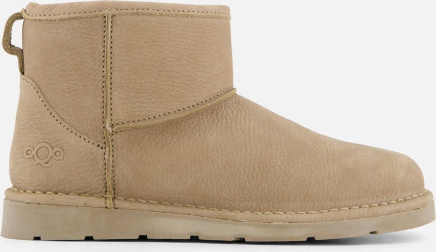 Aqa Enkellaarsjes taupe Nubuck Dames