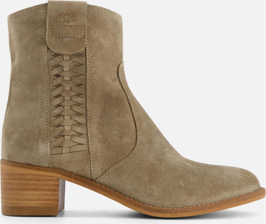 Aqa Enkellaarsjes taupe Suede Dames