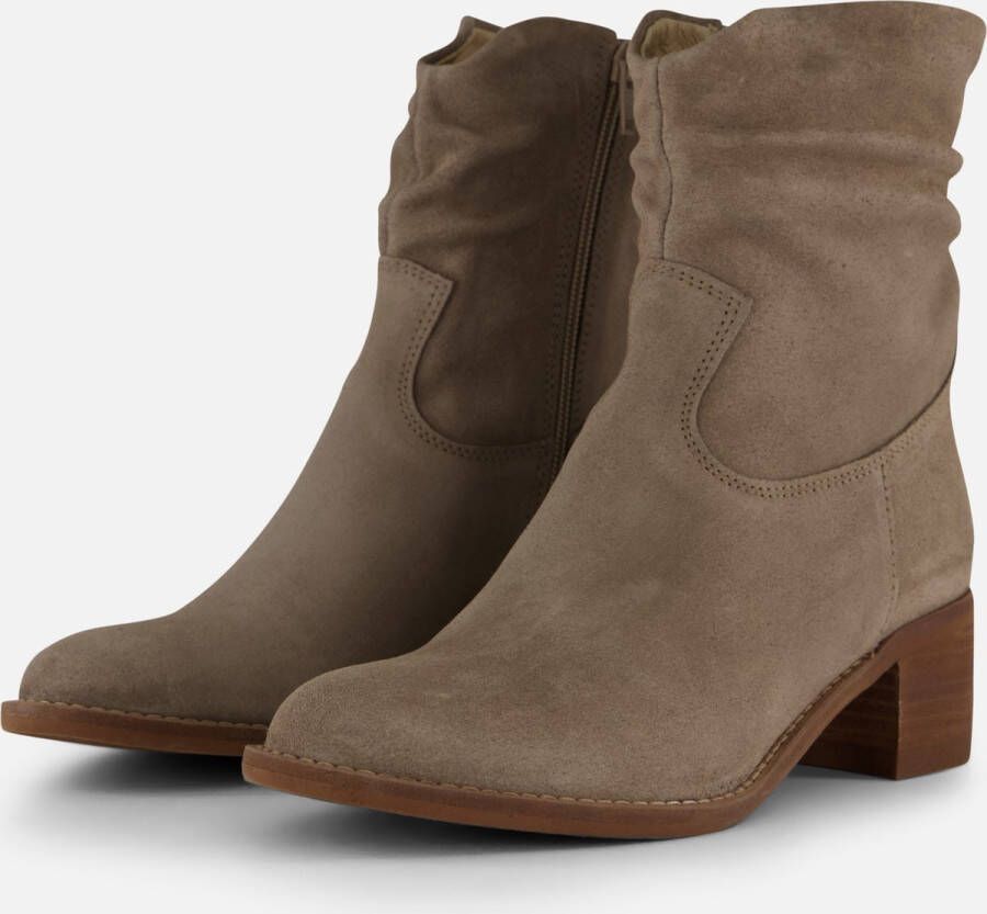 AQA Shoes Aqa Plooi Enkellaarsjes grijs Suede Dames