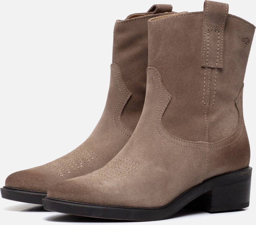 AQA Shoes Aqa Cowboylaarzen taupe Suede Dames