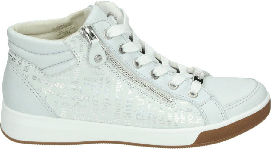 Ara 1234499 Volwassenen VeterlaarzenHoge sneakersDames veterschoenenHalf-hoge schoenen Wit beige