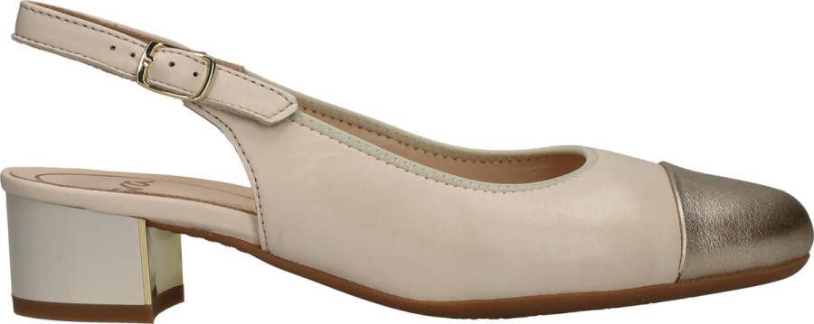 Ara Elegante Beige Slingback met Metallic Neus Beige Dames