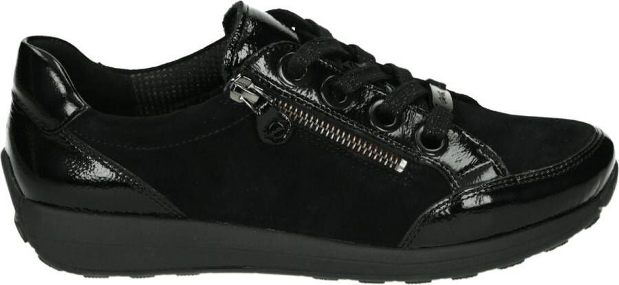 Ara Comfortabele Veterschoen met Mooie Lakaccenten Black Dames