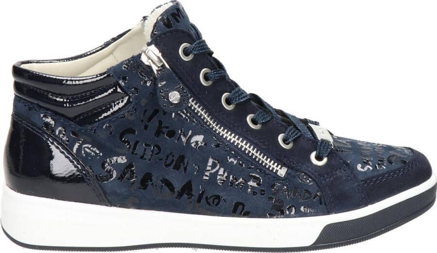 Ara 1234499 Volwassenen VeterlaarzenHoge sneakersDames veterschoenenHalf-hoge schoenen Blauw