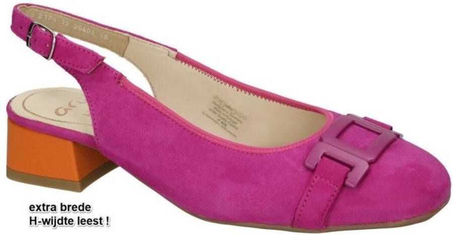 Ara Slingback pumps Graz avondschoen zomerschoen blokhak in afgeronde vorm