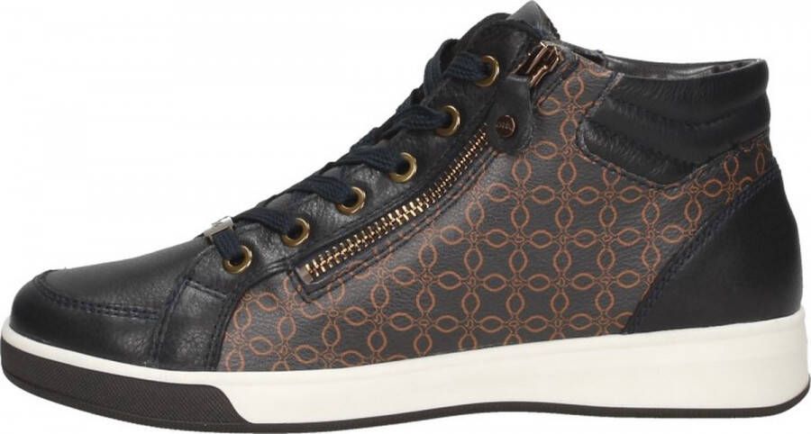 Ara dames hoge sneaker Blauw multi