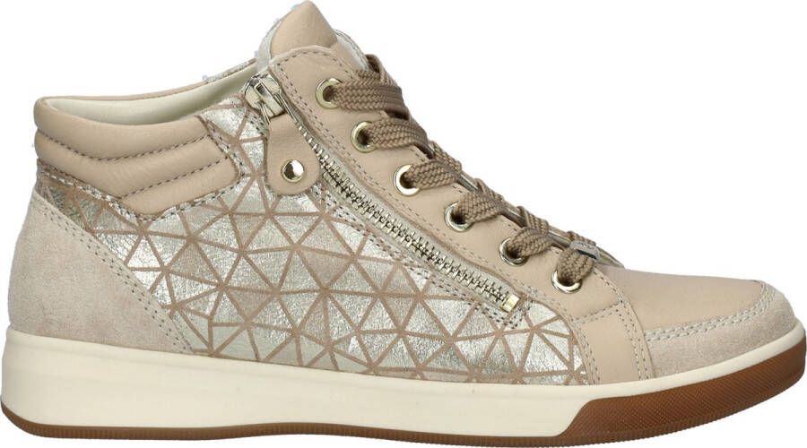 Ara Rom dames hoge sneaker Beige multi